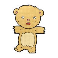 comic cartoon shocked teddy bear