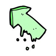 comic cartoon slimy pointing arrow symbol