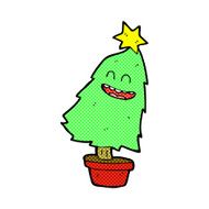 comic cartoon dancing christmas tree N2
