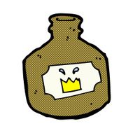comic cartoon old whiskey bottle