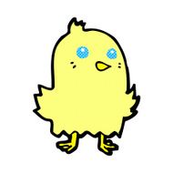 comic cartoon bird N13