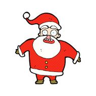 comic cartoon shocked santa claus