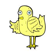 comic cartoon bird waving wing