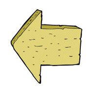 comic cartoon wooden arrow sign
