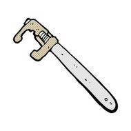 comic cartoon adjustable wrench