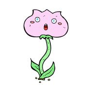 comic cartoon shocked flower