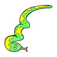 comic cartoon hissing snake