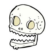 comic cartoon spooky skull N9