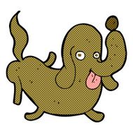 comic cartoon dog sticking out tongue N2