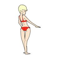 comic cartoon bikini woman