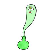 comic cartoon halloween ghost in bottle N2