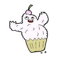 comic cartoon cupcake monster