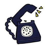 comic cartoon ringing telephone
