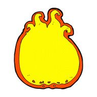 comic cartoon flame border