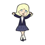 comic cartoon unhappy girl