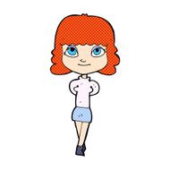 comic cartoon happy girl N2