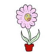 comic cartoon flower N13