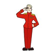 comic cartoon military man in dress uniform