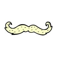 comic cartoon mustache symbol