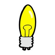 comic cartoon electric light bulb N2
