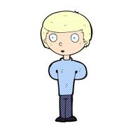 comic cartoon curious boy