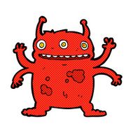 comic cartoon alien monster
