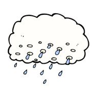 comic cartoon rain cloud
