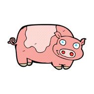 comic cartoon pig