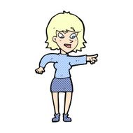 comic cartoon woman pointing N5