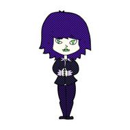 comic cartoon vampire woman