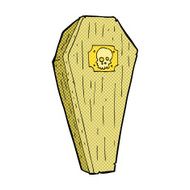spooky comic cartoon coffin