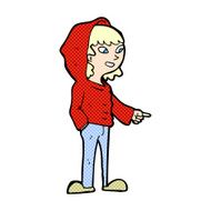 comic cartoon pointing teenager