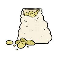 comic cartoon sack of potatoes