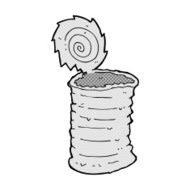 comic cartoon old tin can