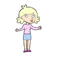 comic cartoon confused woman N4