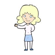 comic cartoon friendly woman N3