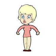 comic cartoon woman shrugging shoulders N17