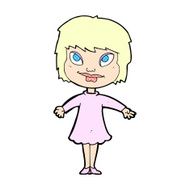 comic cartoon girl shrugging shoulders