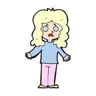 comic cartoon worried woman N3