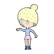 comic cartoon surprised woman N8