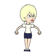 comic cartoon annoyed woman N10