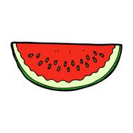 comic cartoon watermelon slice