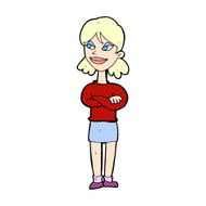comic cartoon smug woman