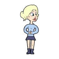 comic cartoon girl talking