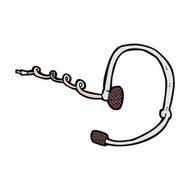 comic cartoon call center headset