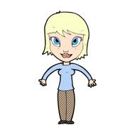 comic cartoon woman shrugging shoulders N18