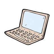 comic cartoon laptop computer