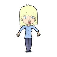 comic cartoon woman shrugging N3