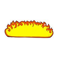 comic cartoon fire border N4