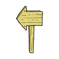 comic cartoon sign post